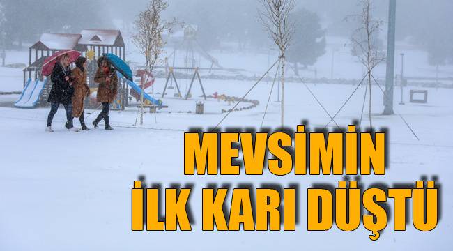 Bağbaşı Yaylası'na mevsimin ilk karı düştü