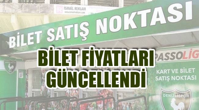 Bilet fiyatları güncellendi