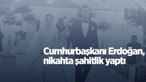 Cumhurbaşkanı Erdoğan, nikahta şahitlik yaptı