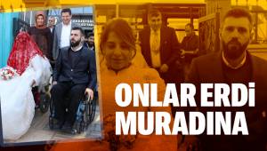 Engelli çiftler ilk kez gelinlik ve damatlık giydi
