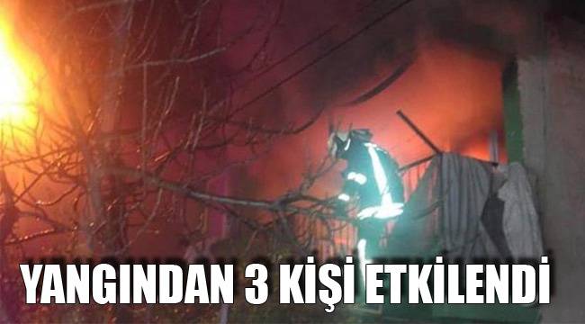 Yangından 3 kişi etkilendi