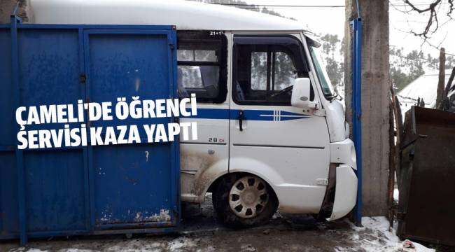 ÇAMELİ'DE ÖĞRENCİ SERVİSİ KAZA YAPTI