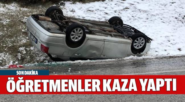 Çameli Elmalı ilkokulu öğretmenleri kaza yaptı.
