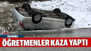 Çameli Elmalı ilkokulu öğretmenleri kaza yaptı.
