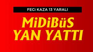 ÇİVRİL DİNAR YOLUNDA FECİ KAZA 13 YARALI