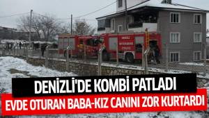DENİZLİ'DE KOMBİ PATLADI
