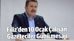 Filiz'den 10 Ocak Çalışan Gazeteciler Günü mesajı