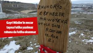 Hıristiyan futbolcunun mezar taşına