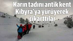 Karın tadını antik kent Kibyra’ya yürüyerek çıkarttılar