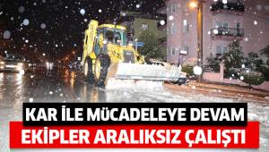 PAMUKKALE’DE KARLA MÜCADELE SÜRÜYOR