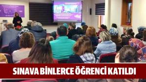 SINAVA BİNLERCE ÖĞRENCİ KATILDI