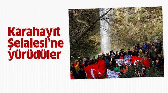 Karahayıt Şelalesi’ne yürüdüler