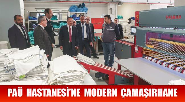 PAü Hastanesi’ne modern çamaşırhane