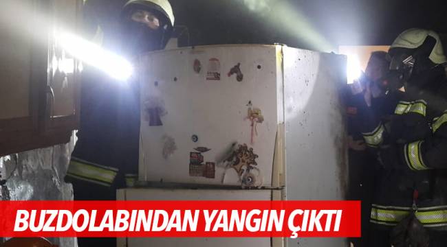 BUZDOLABINDAN YANGIN ÇIKTI