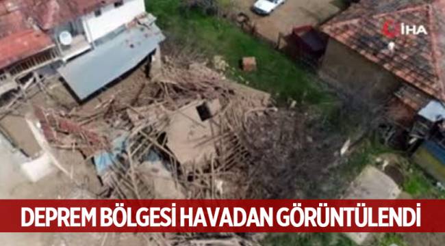 DEPREM BÖLGESİ HAVADAN GÖRÜNTÜLENDİ