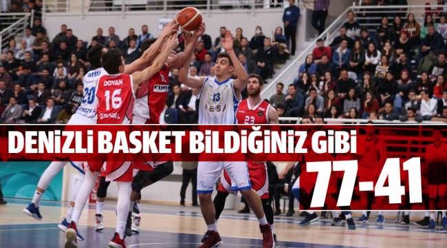 MERKEZEFENDİ BELEDİYESİ DENİZLİ BASKET ŞAŞIRTMADI: 77-41