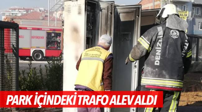 PARK İÇİNDEKİ TRAFO ALEV ALDI