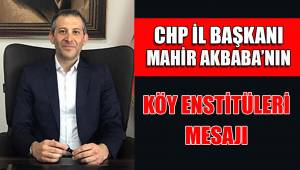 AKBABA'NIN KÖY ENSTİTÜLERİ MESAJI