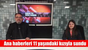 Ana haberleri 11 yaşındaki kızıyla sundu