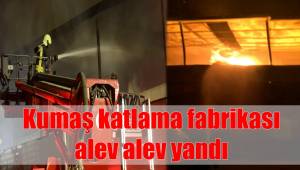 Kumaş katlama fabrikasında yangın