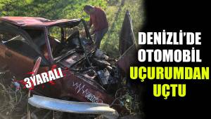 Otomobil uçurumdan uçtu!