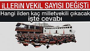 İLLERİN MİLLETVEKİLİ SAYILARI YENİDEN DÜZENLENDİ