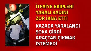 Kazada yaralandı, şoka girdi, araçtan çıkmak istemedi.