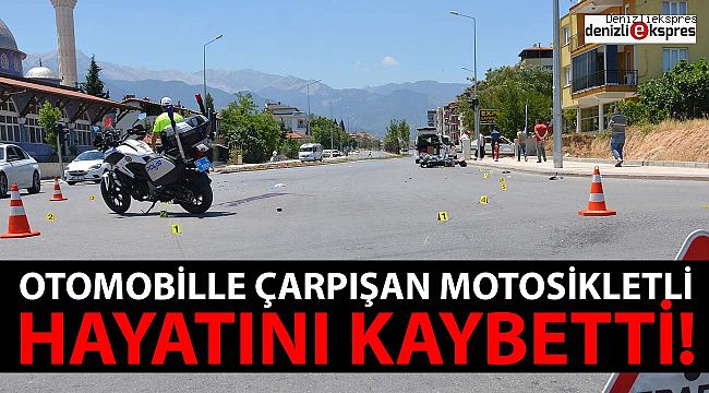 Otomobille çarpışan motosikletli hayatını kaybetti!