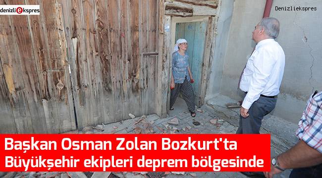 Büyükşehir ekipleri deprem bölgesinde