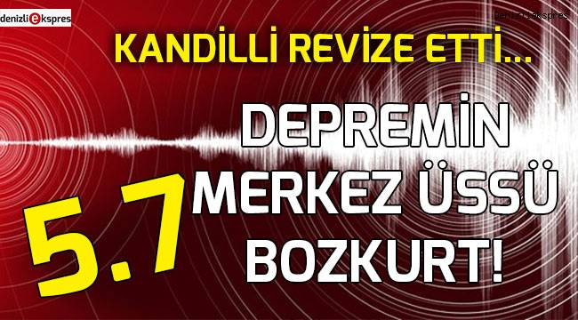 Denizli'de 5.7 şiddetinde deprem!