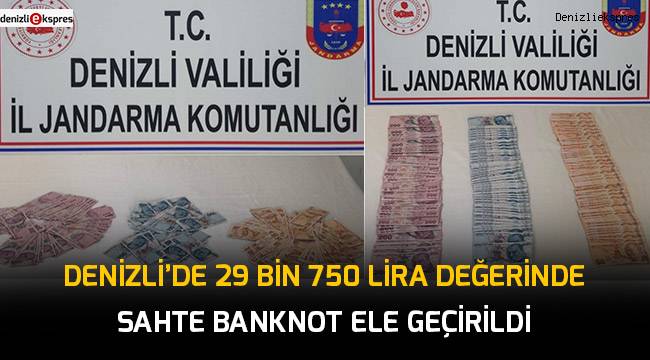 Denizli’de sahne banknot operasyonu