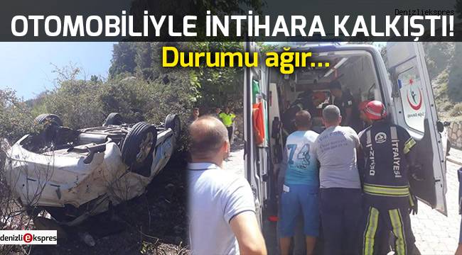 Otomobiliyle intihara kalkıştı!