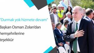 Başkan Osman Zolan’dan hemşehrilerine teşekkür