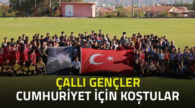 Çallı gençler Cumhuriyet için koştular