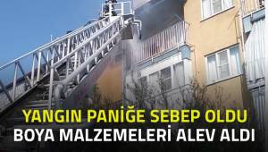 Denizli’de balkonda bulunan boya malzemeleri alev aldı