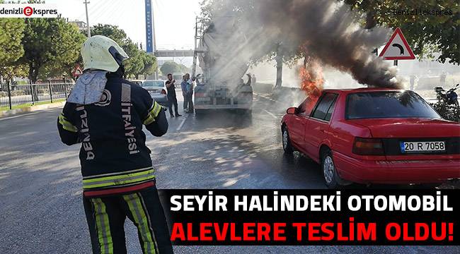 Seyir halindeki otomobil alevlere teslim oldu!