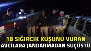 18 sığırcık kuşunu vuran kaçak avcılara jandarmadan suçüstü