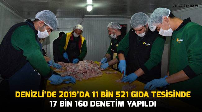 Denizli’de 2019’da 11 bin 521 gıda tesisinde 17 bin 160 denetim yapıldı