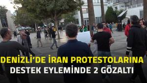 Denizli'de, İran protestolarına destek eyleminde 2 kişiye gözaltı