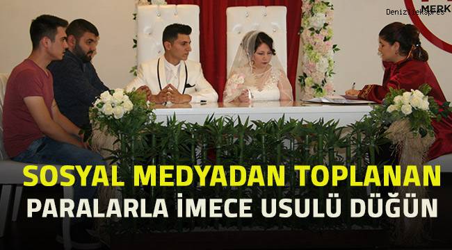 Denizli'de öksüz çifte ‘imece’ usulü düğün