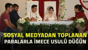 Denizli'de öksüz çifte ‘imece’ usulü düğün