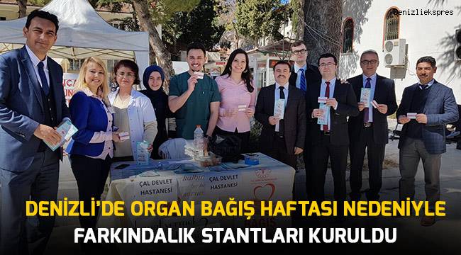 Denizli’de Organ Bağış Haftası Nedeniyle Farkındalık Stantları Kuruldu
