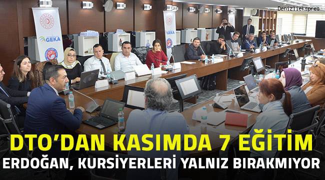 DTO'DAN KASIM AYINDA 7 EĞİTİM