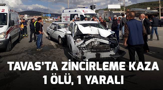 Tavas'ta meydana gelen kazada 1 kişi yaşamını yitirdi, 1 yaralı