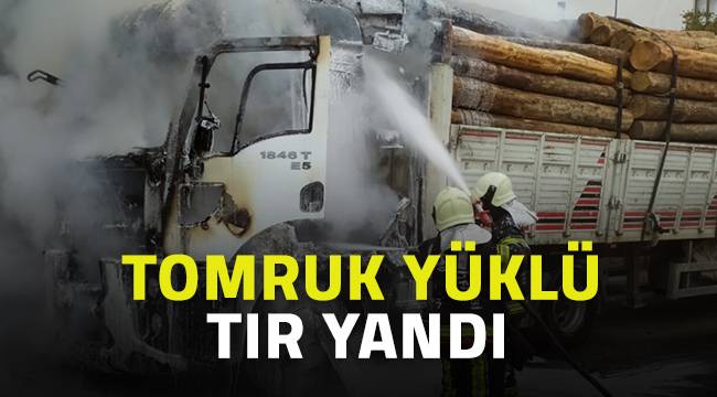 Tomruk yüklü tır yandı - Asayiş - Denizli Haber - Denizliekspres