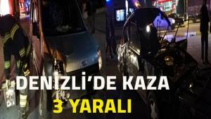 Denizli'de kaza; 3 yaralı