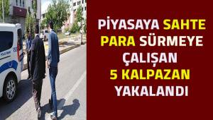 Denizli'de piyasaya sahte para sürmeye çalışan 5 kişi yakalandı