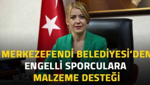 Merkezefendi Belediyesi'nden engelli sporculara malzeme desteği
