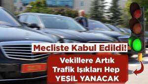 Milletvekilleri kırmızı ışıkta geçebilecek, çakar kullanabilecek.