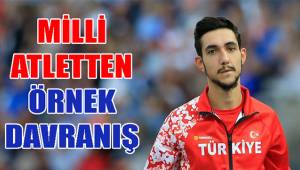 Milli atletten örnek davranış